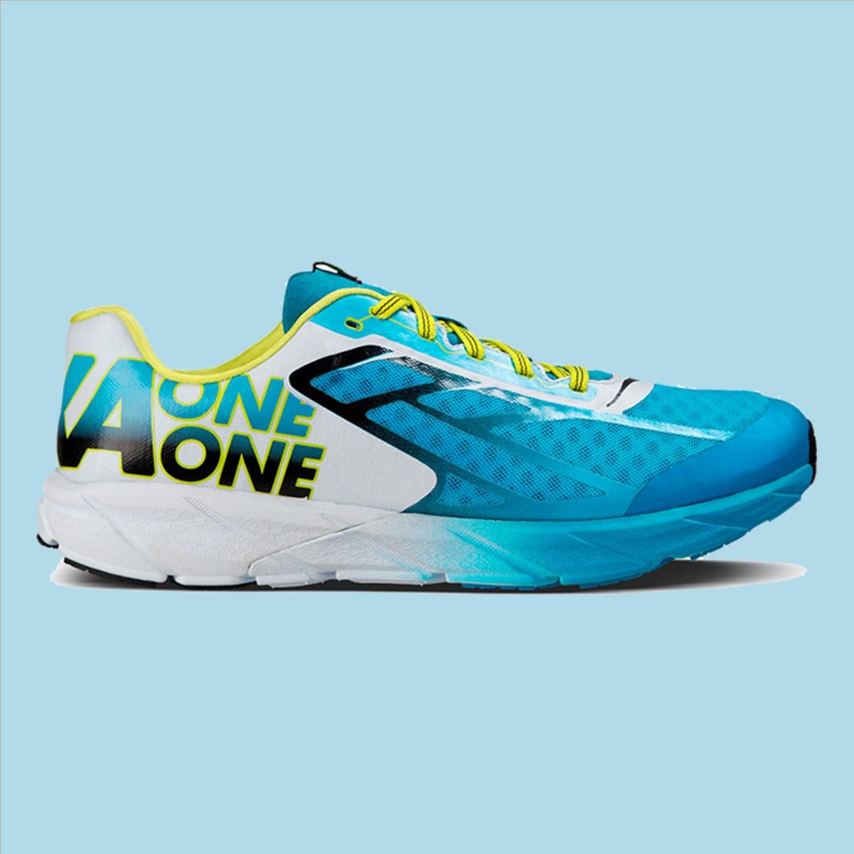 Imagem de tênis Hoka One One azul corrida unisex